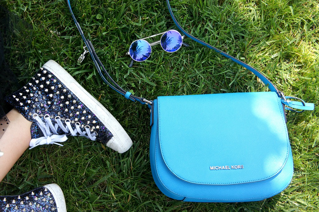 Tracolla blu Michael Kors