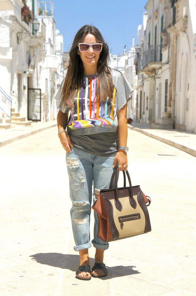 Boyfriend jeans zara e sandali