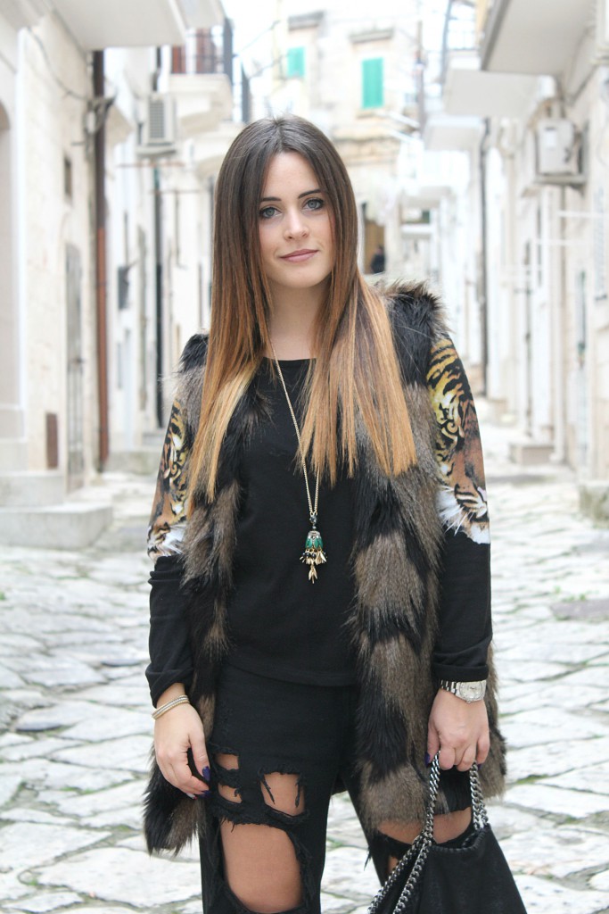 gilet di pelliccia