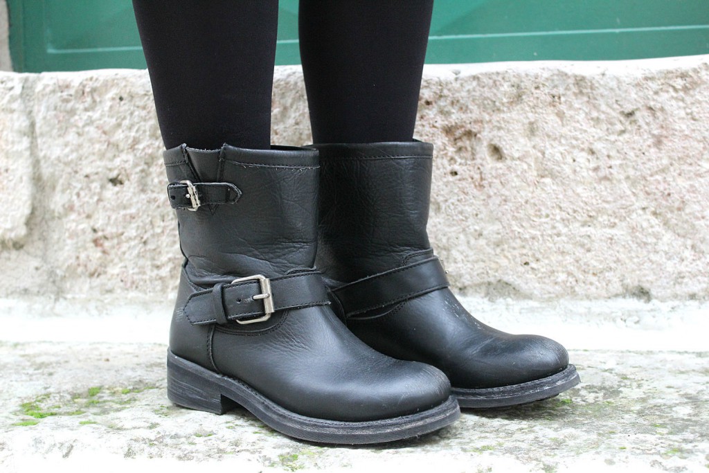 biker boots neri