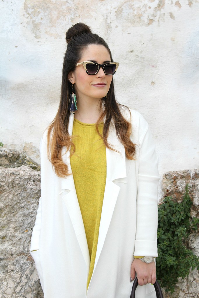 cappotto lungo bianco