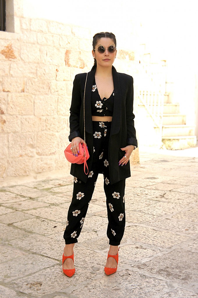 look coordinato a fiori