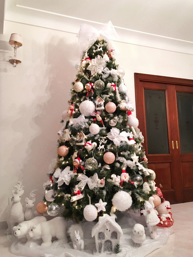 albero di natale bianco