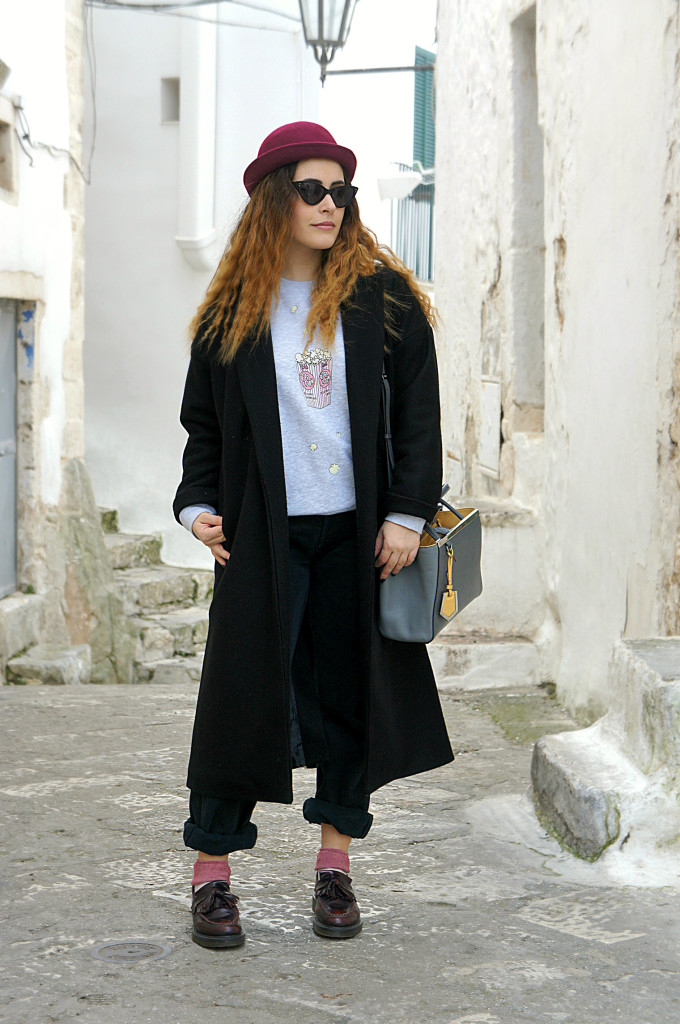 cappotto lungo nero